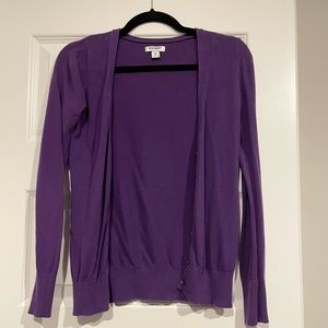 Purple cardigan. Old navy. XS